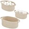 mDesign Casual Woven Cotton Rope Bathroom Basket with Handles, Set of 3